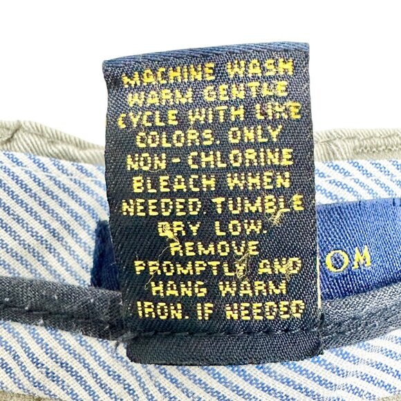 Club Room Shorts Mens Size 38 Dark Khaki Cotton Flat Front - Picture 5 of 6